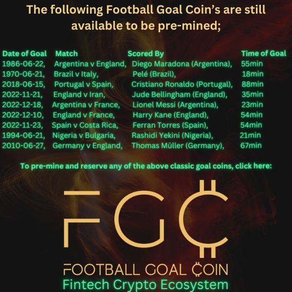 These Football Goal Coin’s are still available (Hurry)